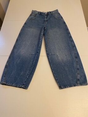 BRISK High Rise Barrel Balloon Fit Ankle Jeans Medium Wash Size 25